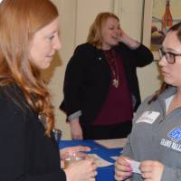 two women networking